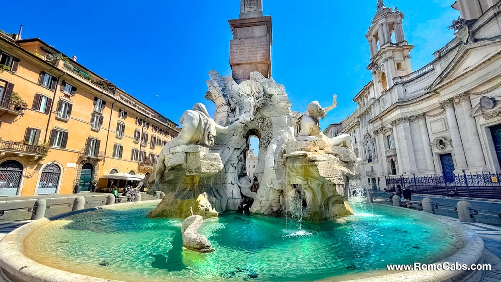Fountain of Four Rivers Piazza Navona Rome most beautiful squares