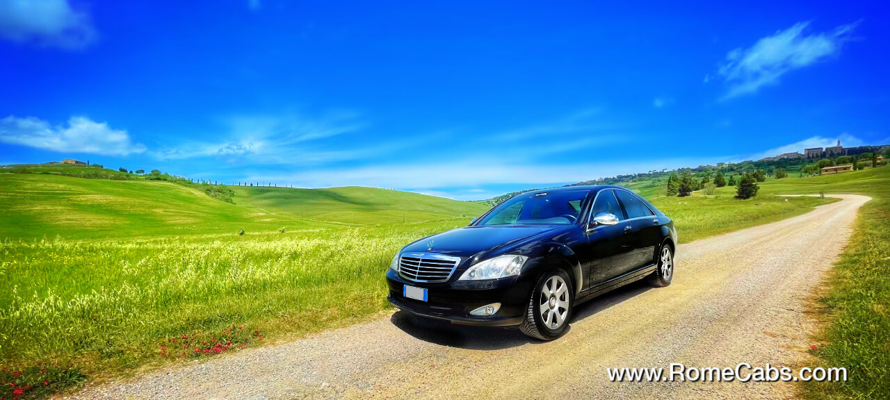 Tuscany Tours from Rome with RomeCabs Luxury Tours in Mercedes in Tuscany