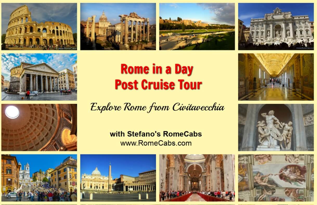 Civitavecchia Post Cruise Debark Tour to Rome