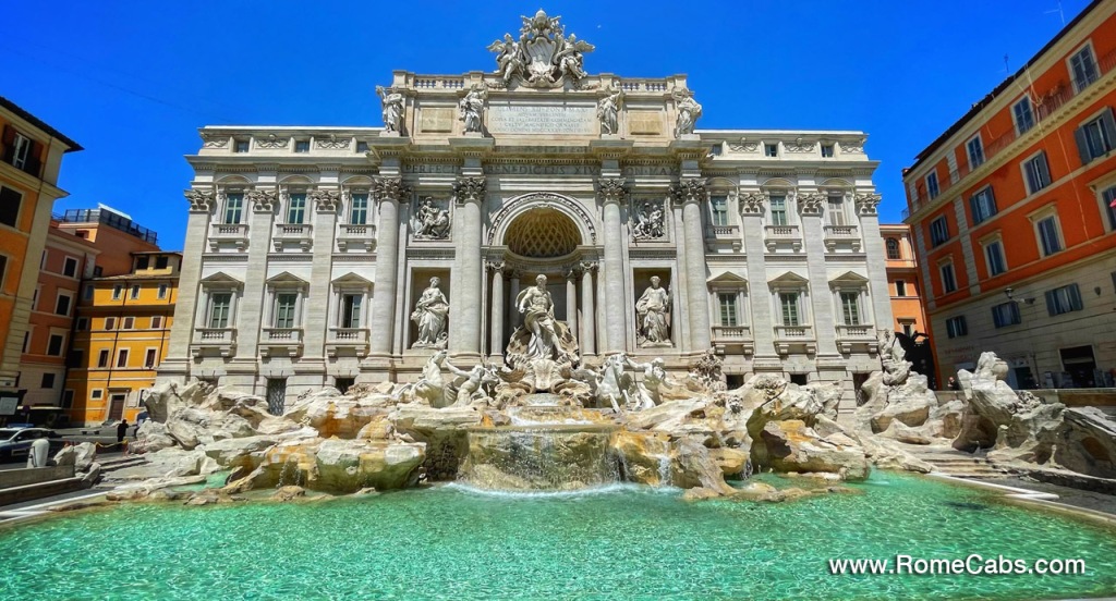 Rome Limo Tours Mercedes_Trevi Fountain_Cruise Port Excursions_RomeCabs
