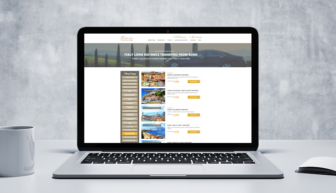 Rome Transfers from Rome across Italy luxury transfer service RomeCabs_