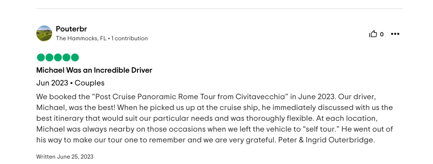 RomeCabs Recommendation for Civitavecchia Shore Excursions